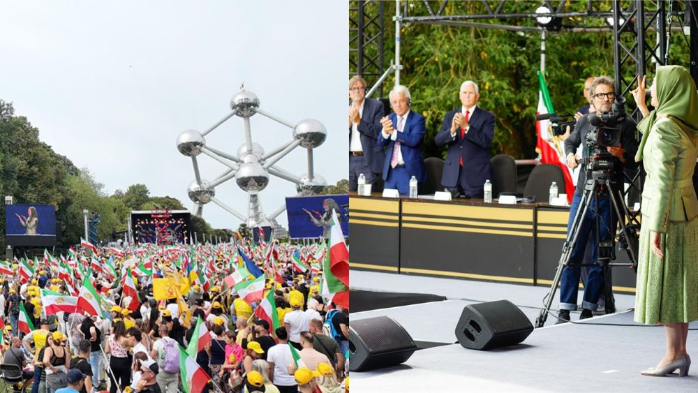 Maryam Rajavi delivers remarks at the Brussels Free Iran Rally, marking the 60th anniversary of the PMOI’s founding — September 6, 2025