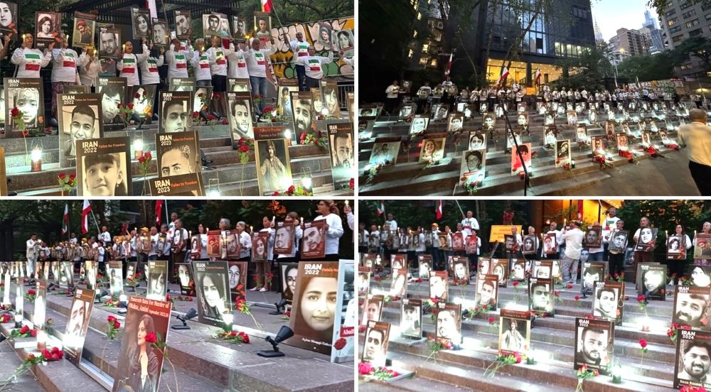 On September 19, 2025, Iranian-American communities held a poignant candlelight vigil outside the UN in New York, protesting the Iranian regime's presence and commemorating victims of its brutality.
