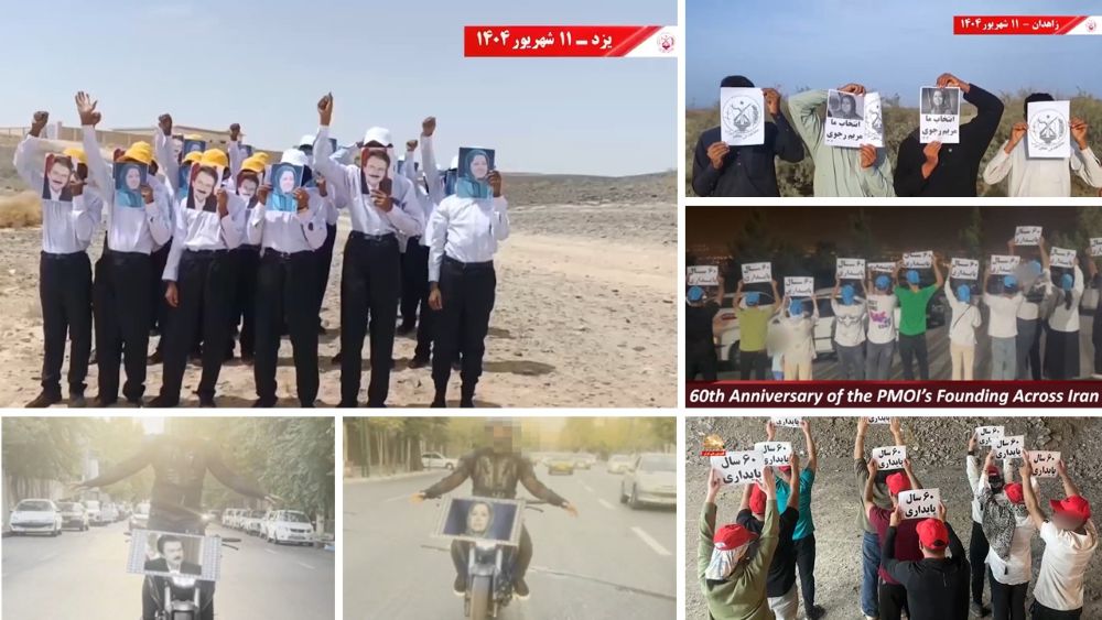 MEK Resistance Units across Iran defy the regime's repressive measures against the Iranian Resistance, mark the 60th anniversary of PMOI with daring activities in different cities.