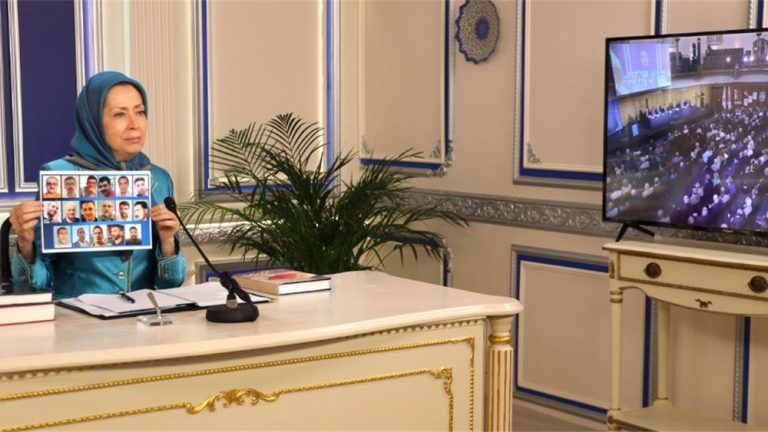 Maryam Rajavi delivers a speech in London on World Day Against the Death Penalty, calling for an end to executions in Iran.