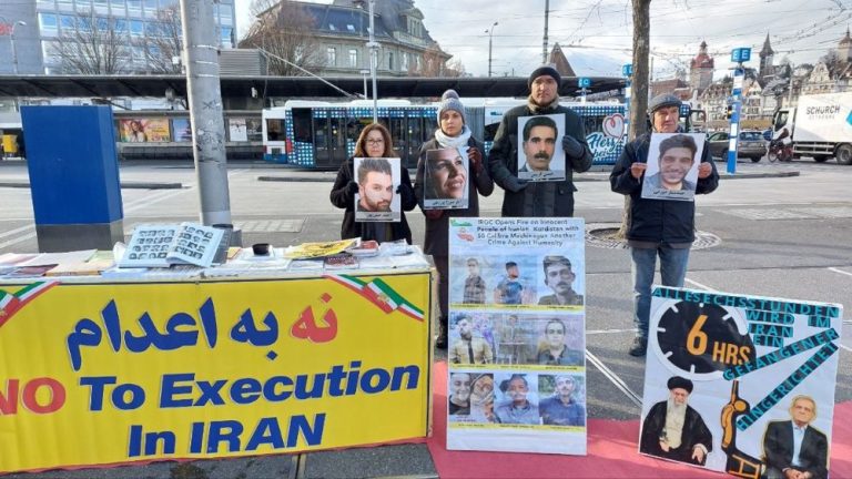 Lucerne rally and exhibition: No to executions, honoring the November 2019 uprising.