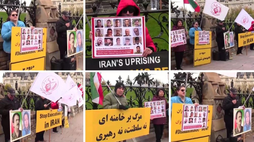 Ottawa – Nov 2025: Iranian community gathered to condemn the regime’s executions and human rights violations.