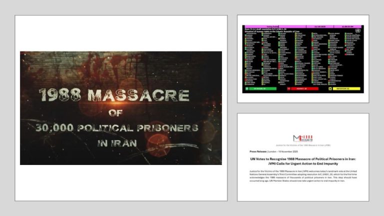 On 19 Nov 2025, the UN Third Committee adopted its first resolution recognizing the 1988 massacre of political prisoners in Iran.