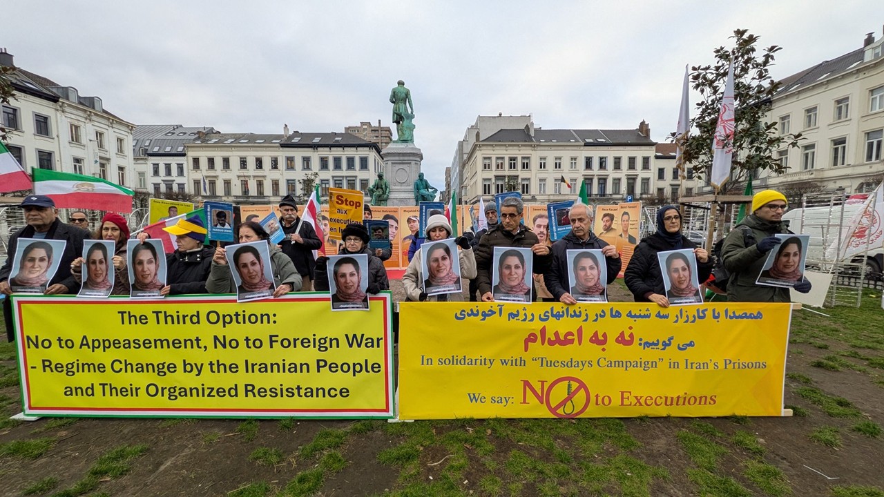 Brussels – Supporters of the Iranian Resistance rally against executions in Iran - Dec 3, 2025