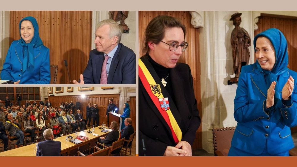 International voices in Ypres standing for a democratic future for Iran.