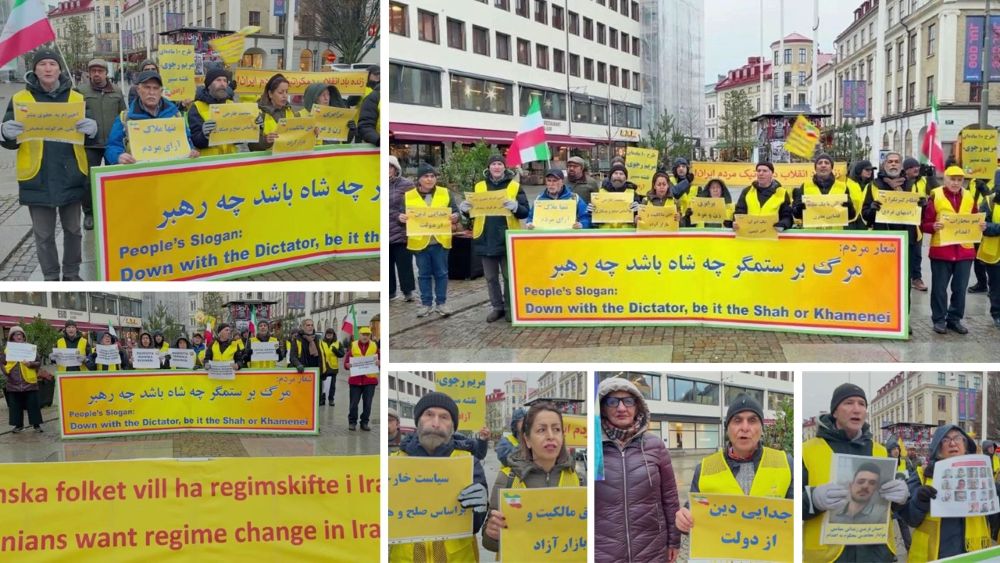Iranians rally in Gothenburg on December 13, 2025, supporting Maryam Rajavi’s Ten-Point Plan for a democratic Iran.