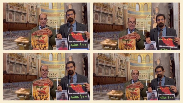 MEK supporters in Italy mark 100th ‘No to Execution Tuesdays’ and demand an end to executions – 23 December 2025.