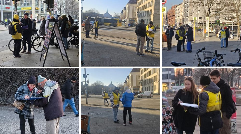 Berlin exhibition honoring Iran’s uprising martyrs and supporting the call for freedom and democracy.