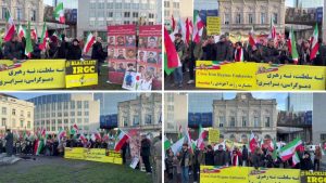 Brussels rally in solidarity with Iran’s nationwide uprising, calling for regime change and a free, democratic republic by the will of the Iranian people.