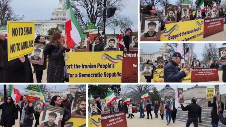Iranian Americans gather for the second day outside the US Capitol, echoing Iran’s call for freedom and a democratic republic.