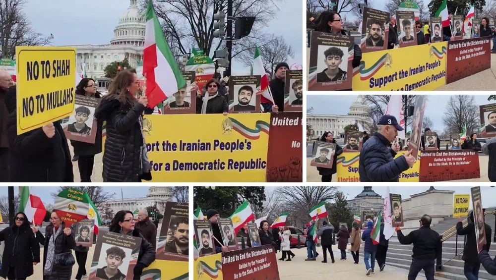 Iranian Americans gather for the second day outside the US Capitol, echoing Iran’s call for freedom and a democratic republic.