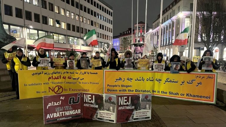 Gothenburg: Iranians mark 104 weeks of “No to Execution Tuesdays,” supporting the Iran uprising.