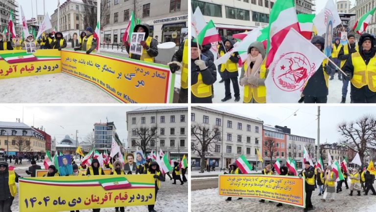 MEK supporters rally in snowy Gothenburg for Iran uprising - January 3, 2026