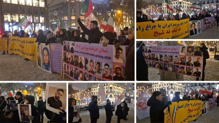Iranians in Oslo rally in front of the Norwegian Parliament to support Iran’s uprising for freedom and democracy.
