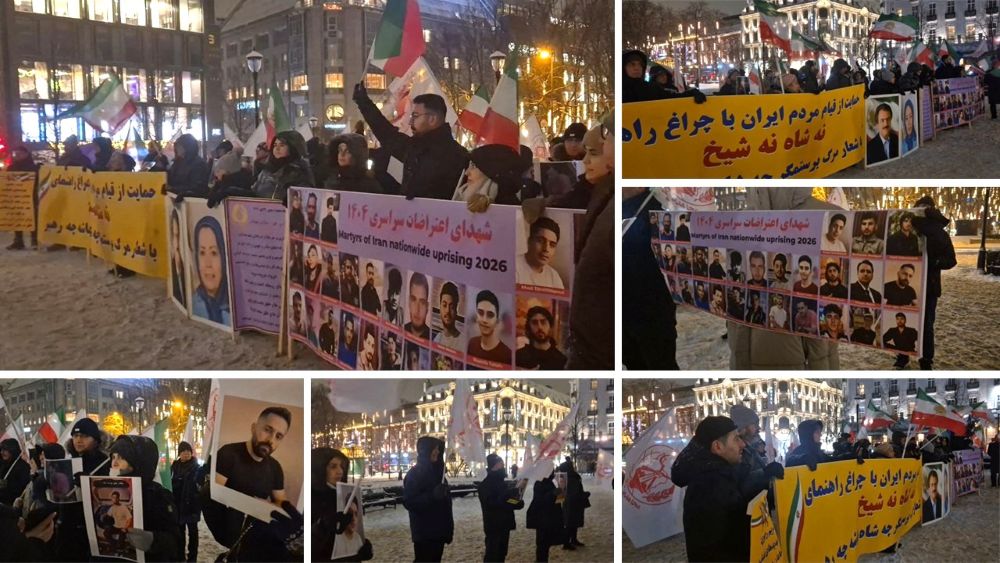 Iranians in Oslo rally in front of the Norwegian Parliament to support Iran’s uprising for freedom and democracy.