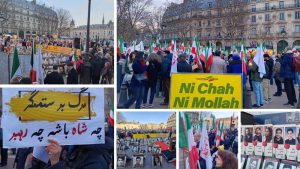 Freedom-loving Iranians gather in Paris, chanting for freedom and honoring the martyrs of Iran’s uprising