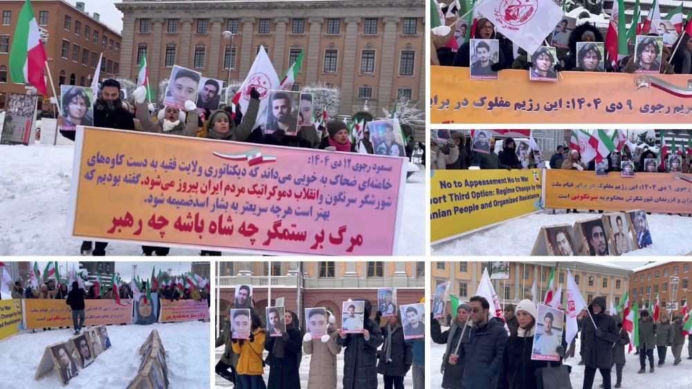 Stockholm, Jan 3, 2026 — Rally supporting Iran protests and calling for freedom and democracy.