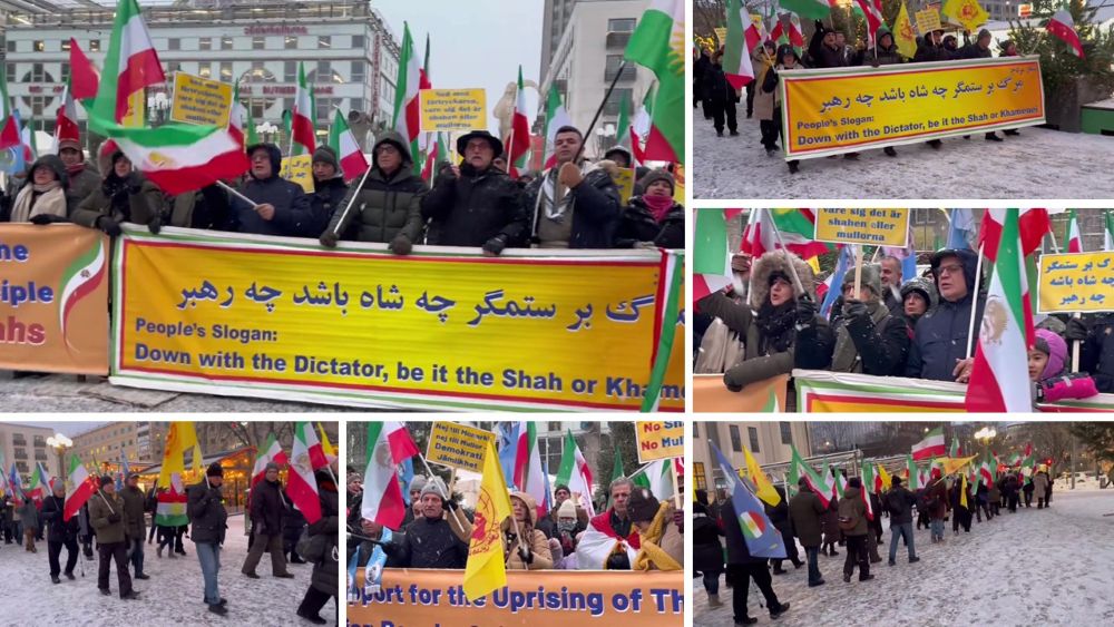 Iranians, supporters of the Iranian Resistance, and Kurdish compatriots rally together in Stockholm for freedom and democracy.