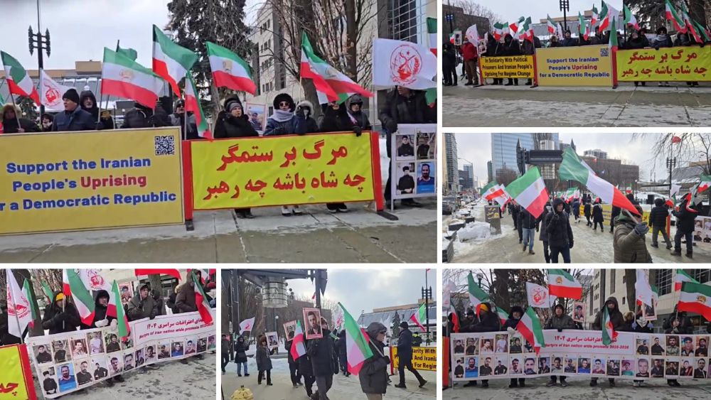 MEK supporters in Toronto stand in solidarity with Iran's uprising, calling for a democratic republic.