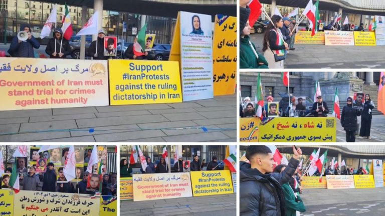 MEK supporters rally in Vancouver, voicing strong support for Iran's uprising and a democratic republic.