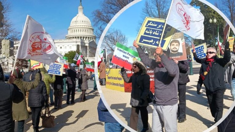 Iranian Americans gather at Capitol Hill in Washington, DC, voicing support for Iran’s uprising and calling for a free, democratic republic.