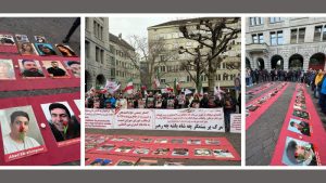 Iranians in Zurich lay flowers and honor the martyrs of Iran’s uprising, calling for freedom and democracy.
