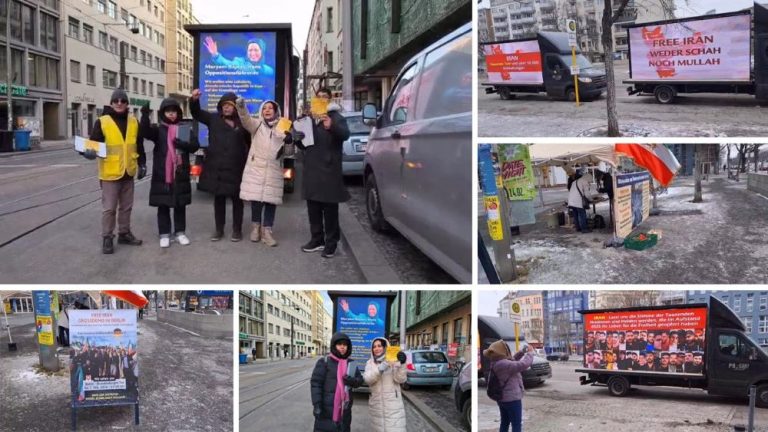 Freedom-loving Iranians brave -18°C in Berlin to honor uprising martyrs and rally support for the February 7 demonstration at Brandenburg Gate. #BerlinFreeIranDemo #No2ShahNo2Mullahs
