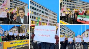 Supporters of the People’s Mojahedin Organization of Iran rally in Gothenburg, backing Resistance Units and a democratic Iran.