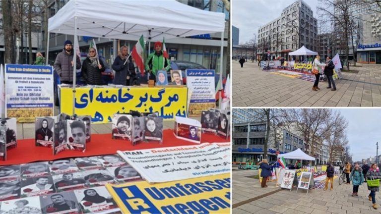 MEK supporters in Mannheim, Jan 31, 2026 – honoring Iran’s uprising martyrs and supporting the stablish a democratic republic.