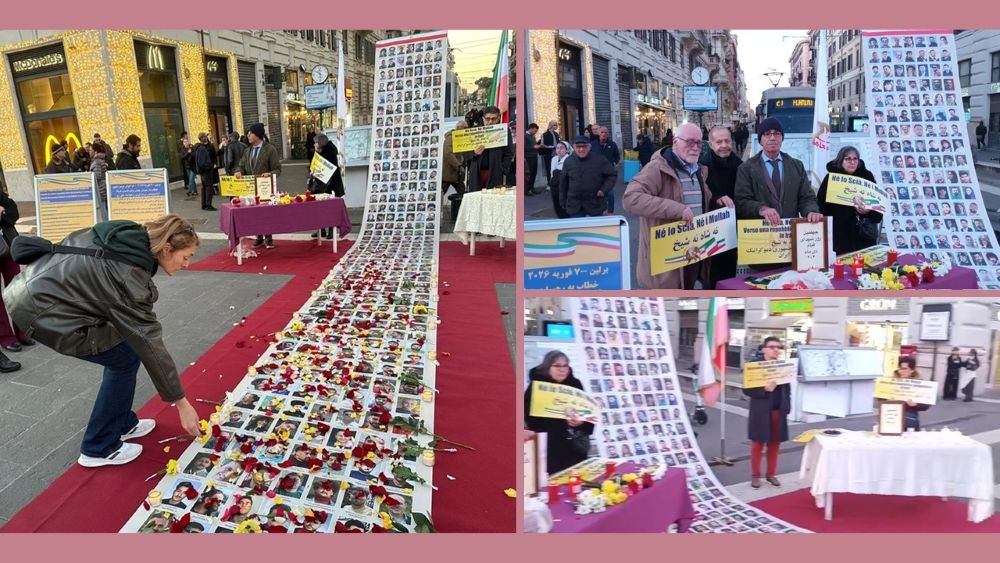 Freedom-loving Iranians honor Iran’s fallen protesters in Rome, calling for justice and a democratic republic.