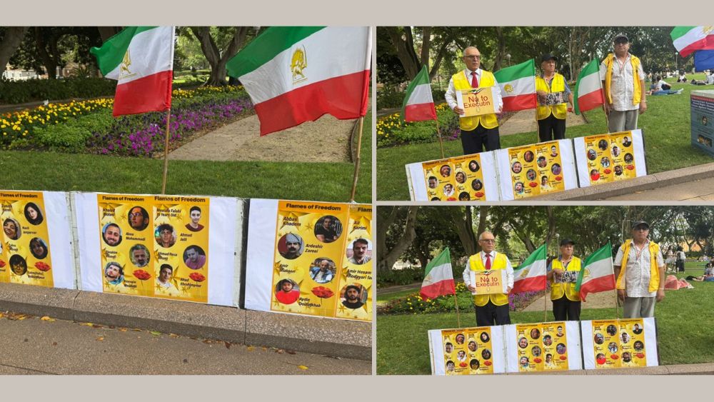 Photo exhibition in Sydney honoring the martyrs of Iran’s nationwide uprising.