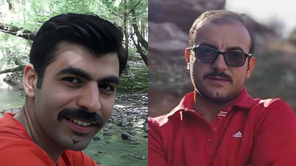 Babak Alipour (left) and Pouya Ghobadi (right), two PMOI political prisoners executed by the Iran regime in Ghezel Hesar Prison.