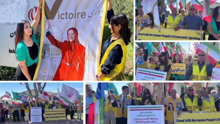 MEK supporters rally in Canberra, backing NCRI’s provisional government and calling for embassy closure.
