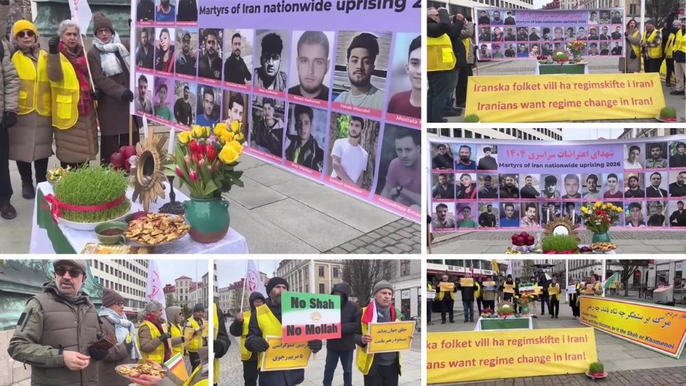 MEK supporters rally in Gothenburg on Nowruz, supporting the NCRI’s provisional government and democratic change in Iran.
