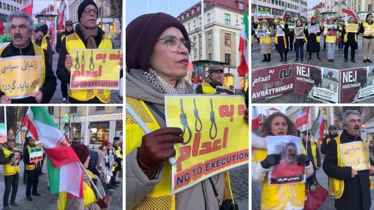 Sweden – March 3, 2026: MEK supporters in Gothenburg marked 110 weeks of #NoToExecutionTuesdays.