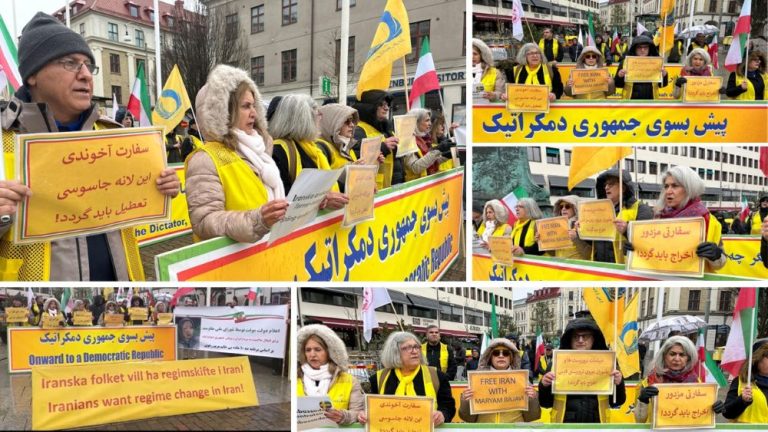 PMOI supporters rally in Gothenburg, Sweden, backing the NCRI’s provisional government plan and calling for democratic change in Iran.
