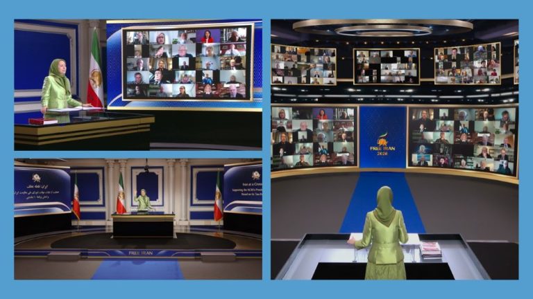 Mrs. Maryam Rajavi addressing the online international conference, March 15, 2026