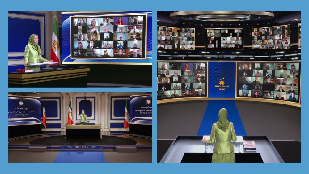 Mrs. Maryam Rajavi addressing the online international conference, March 15, 2026