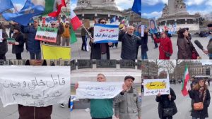 Supporters of the Iranian Resistance rally in Paris for Iran’s democratic future.