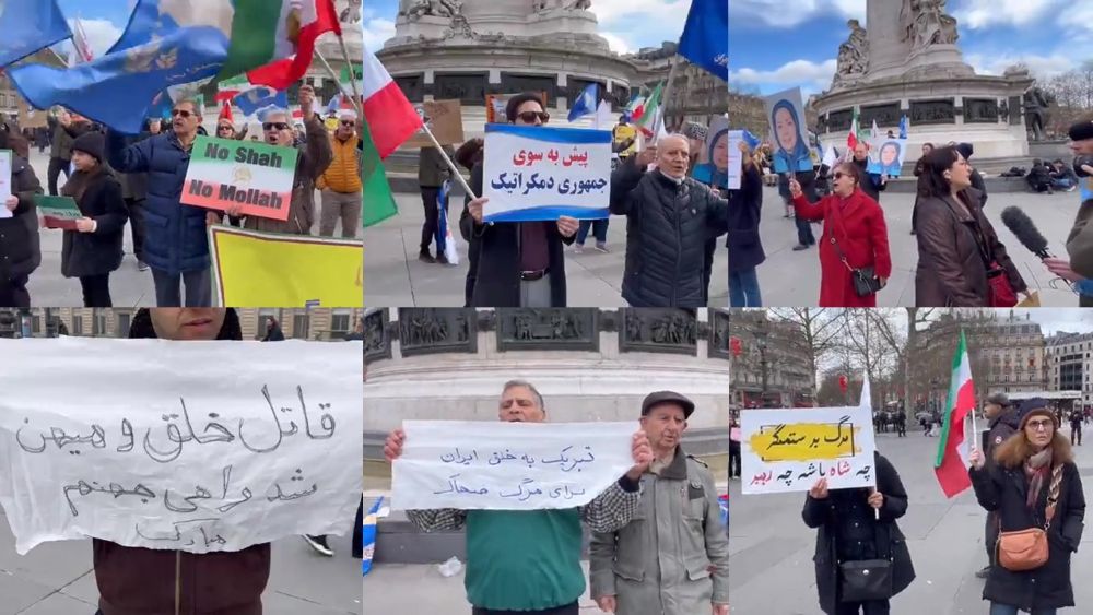 Supporters of the Iranian Resistance rally in Paris for Iran’s democratic future.