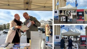 Exhibition in Paris honoring the martyrs of Iran’s uprising and calling for freedom and democracy.