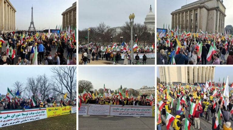 Iranians rally in Europe and the U.S. supporting NCRI’s provisional government and a democratic future.