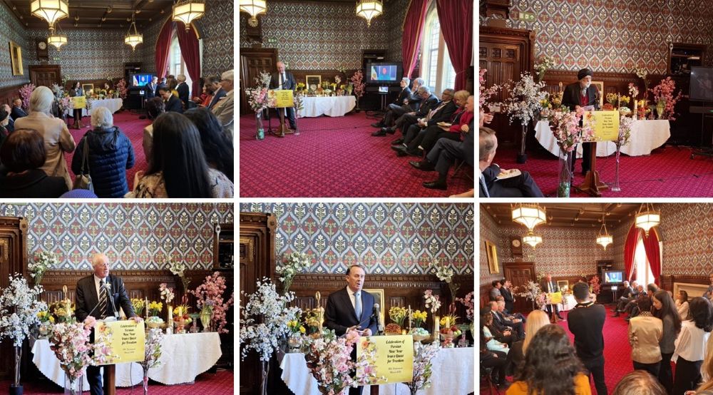 British lawmakers and activists gather at Westminster in support of the NCRI provisional government and a democratic future for Iran.