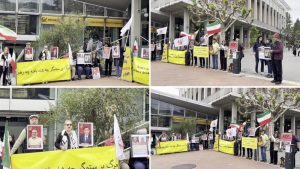 Berkeley, April 25, 2026: Iranian-American Community rally exposes Iran's execution surge and supports MEK Resistance Units against clerical fascism. #No2ShahNo2Mullahs