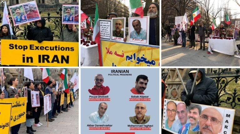 March 31, 2026 — Protests in Ottawa and Toronto condemn executions of MEK political prisoners and call for urgent global action.