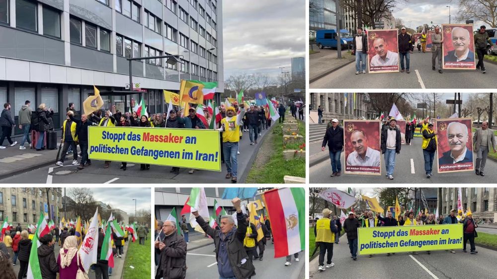 Cologne, Germany – Supporters of the Iranian Resistance rally to condemn executions in Iran and urge Germany to take decisive action.
