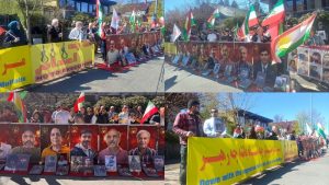 Iranian Resistance supporters, Kurdish and Baluchi compatriots protest outside Iran’s regime embassy in Copenhagen.