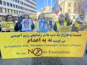 Sweden – April 7, 2026: MEK supporters in Gothenburg marked 115 weeks of #NoToExecutionTuesdays.