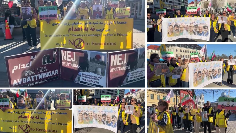 Sweden – April 21, 2026: MEK supporters in Gothenburg marked 117 weeks of #NoToExecutionTuesdays.