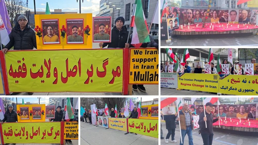 Iranian Resistance supporters rally in Toronto and Vancouver against executions in Iran.